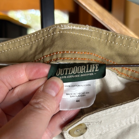 NWOT Outdoor Life Men's Casual Shorts in Cream Size 44 - Picture 2 of 8